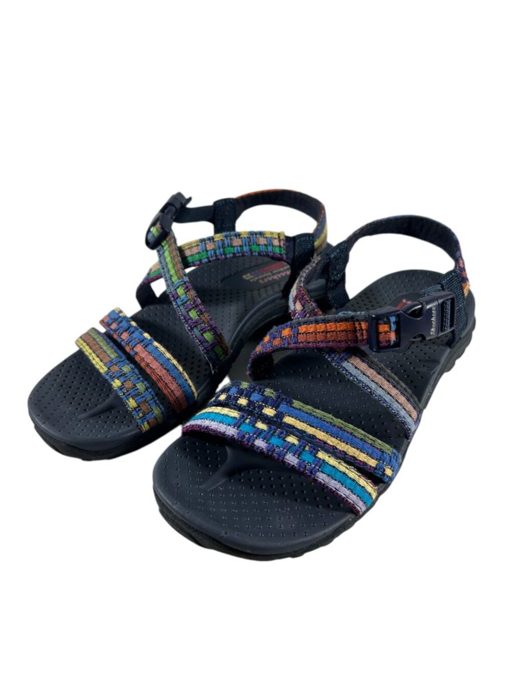 Skechers Reggae Sew Me Boho Womens 6 Multicolor Woven Strappy Sport Sandals